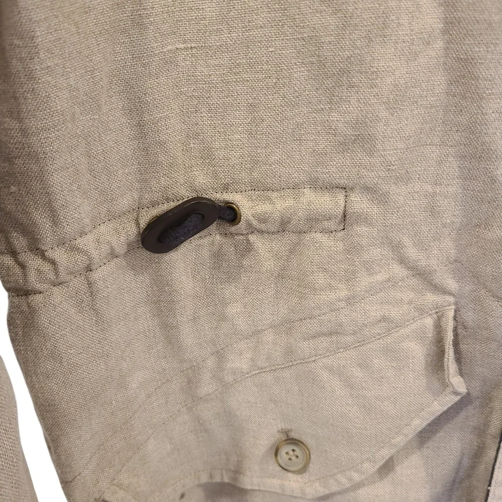 Brooks Brothers Reversible Blue Tan Field Utility Jacket Men's Small Linen - Picture 9 of 10